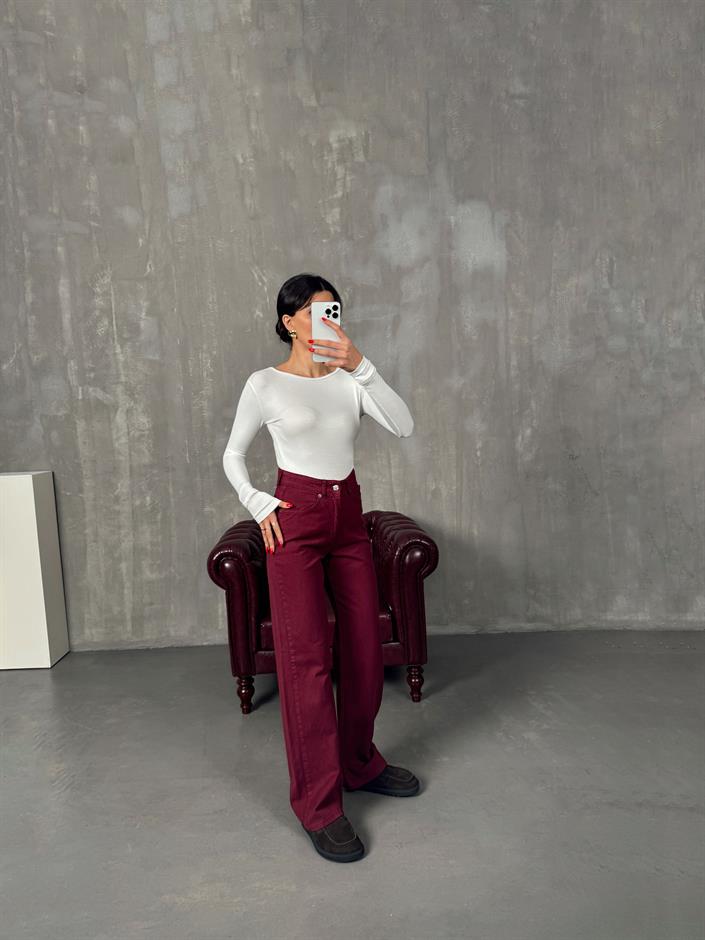 Pooki Bordo Wide Leg ZR Jean