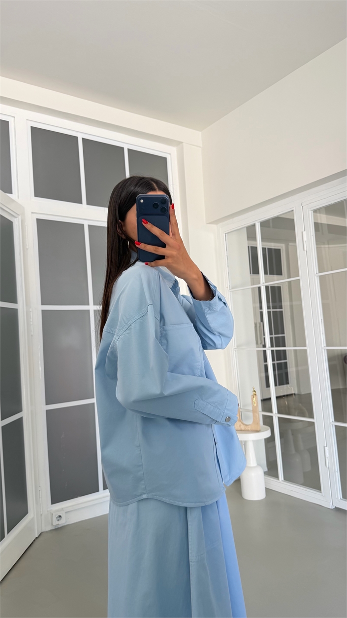 Mavi Tencel Denim Gömlek GAUS-01867