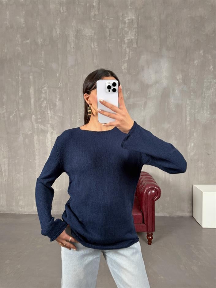 Nebra Lacivert MD Muadil İnce Triko