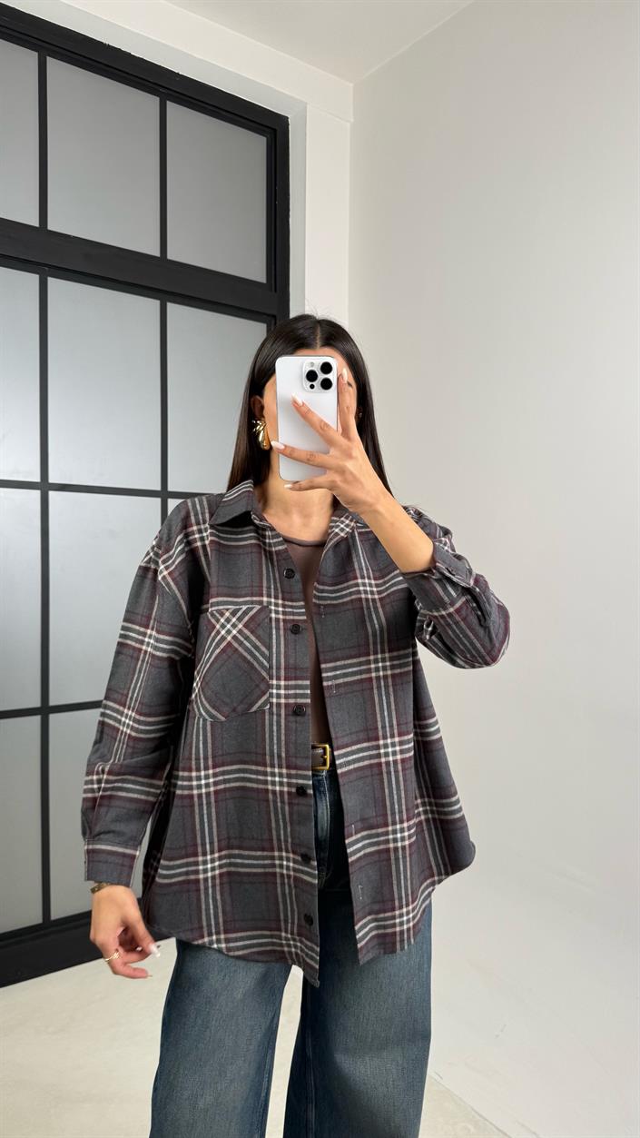 Antrasit Oduncu Kareli Gömlek GAUS-00573