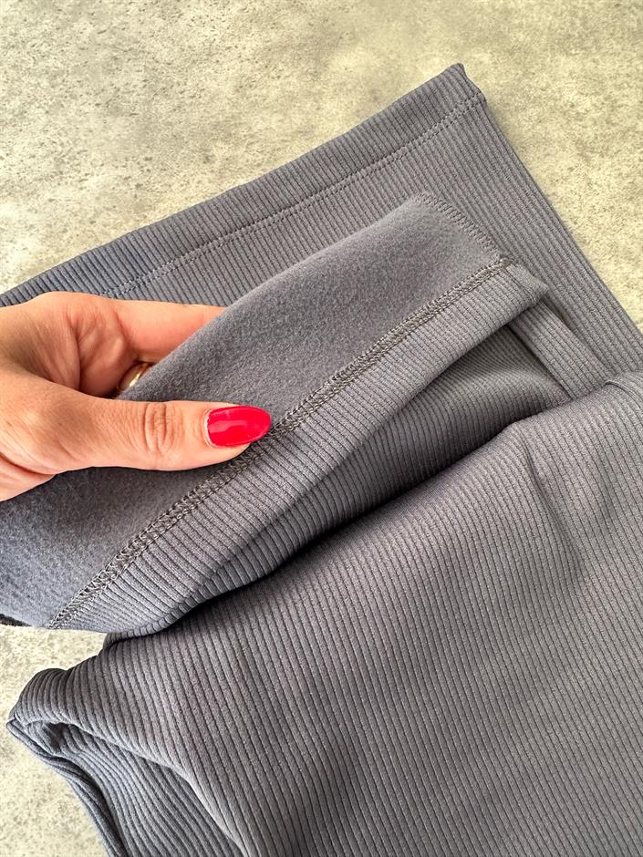 Aris Füme Şardonlu Fitilli Pantolon