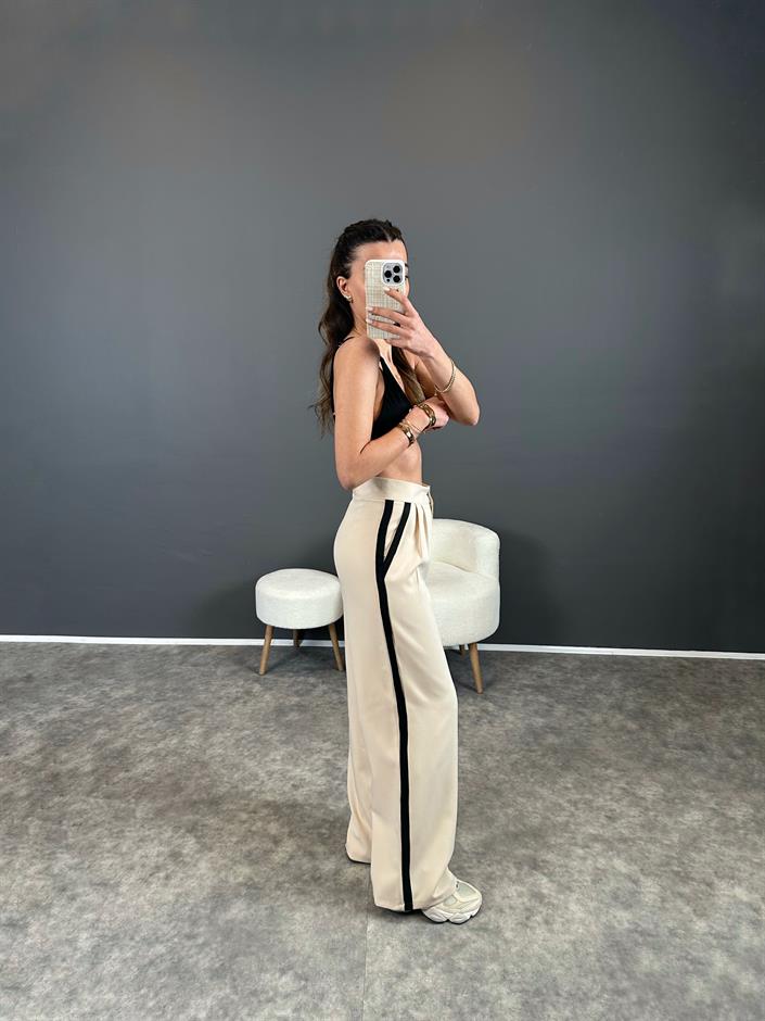 GK Taş Şeritli Palazzo Pantolon