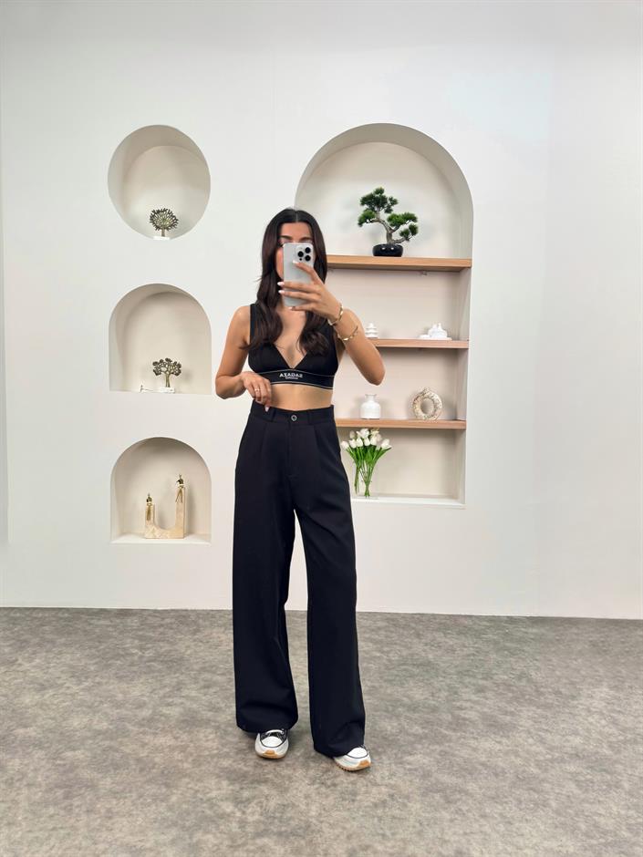 Hena Siyah Palazzo Pantolon