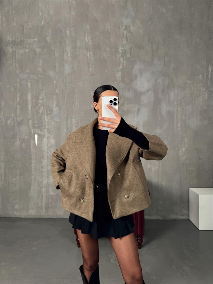 Bobby Kahve ZR Model Astarlı Kaşe Ceket
