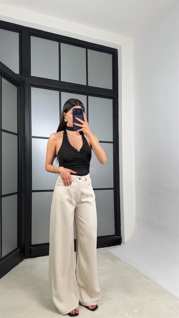 Taş Geniş Paça Denim Tencel Pantolon GAUS-01570