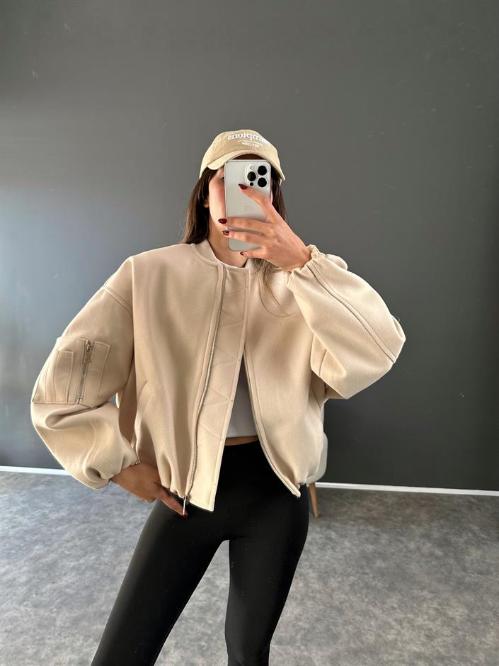 Taş Premium Kaşe Bomber Ceket
