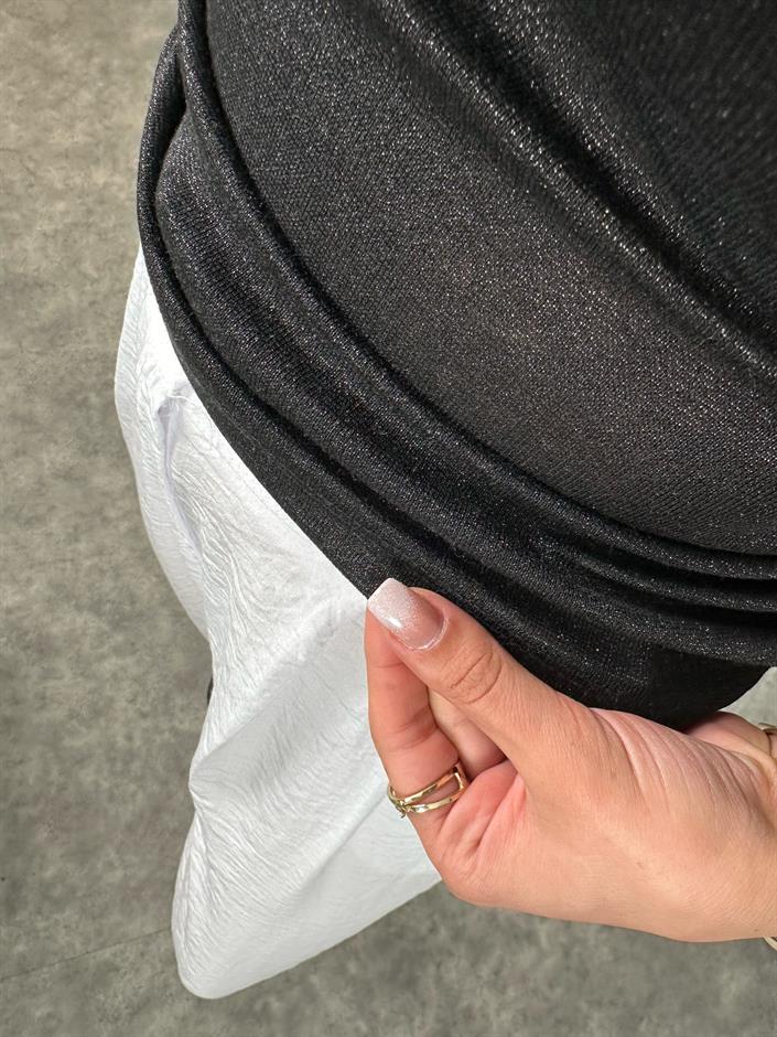 Siyah Simli Halter Atlet 