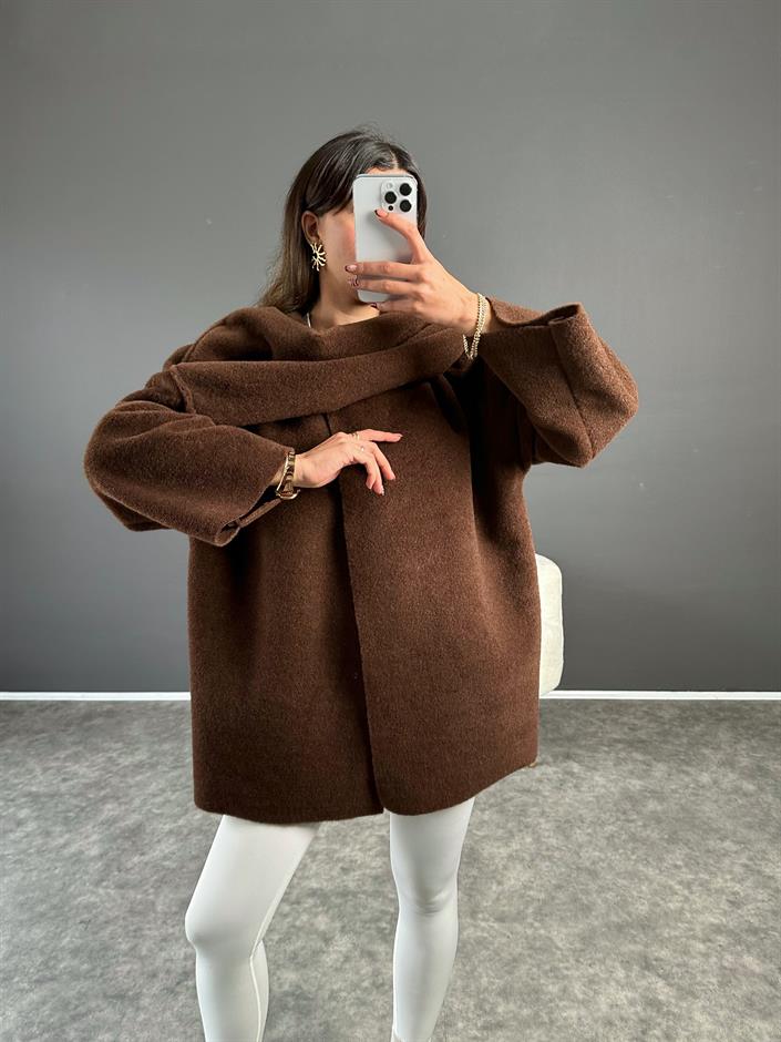 Almina Kahverengi Atkılı Kaban 