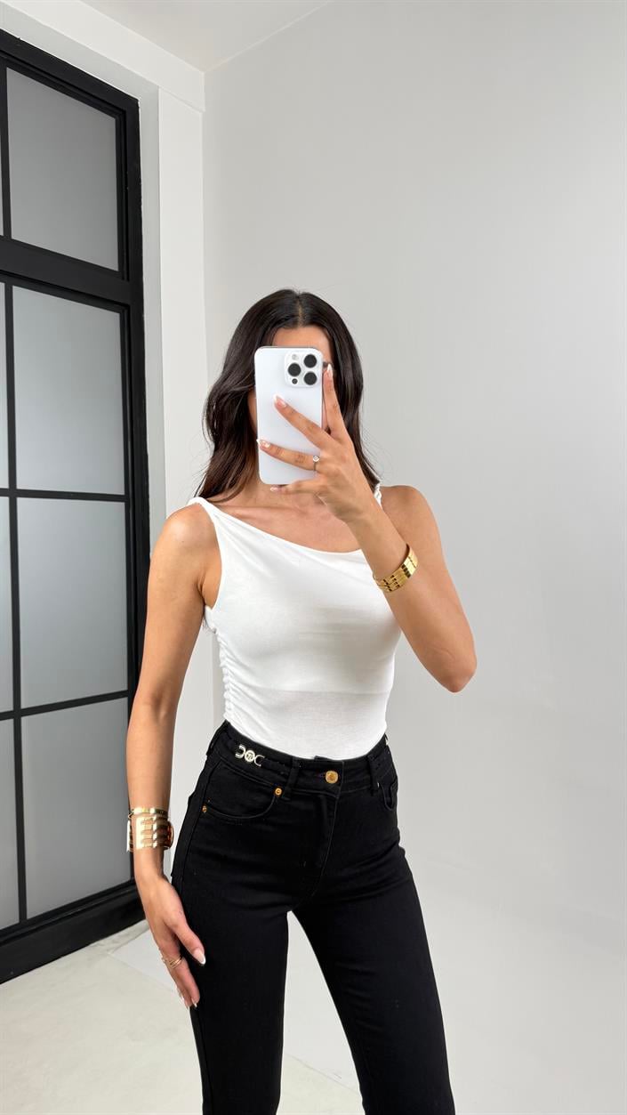 Siyah Gold Tokalı Flare Jean Gaus00631