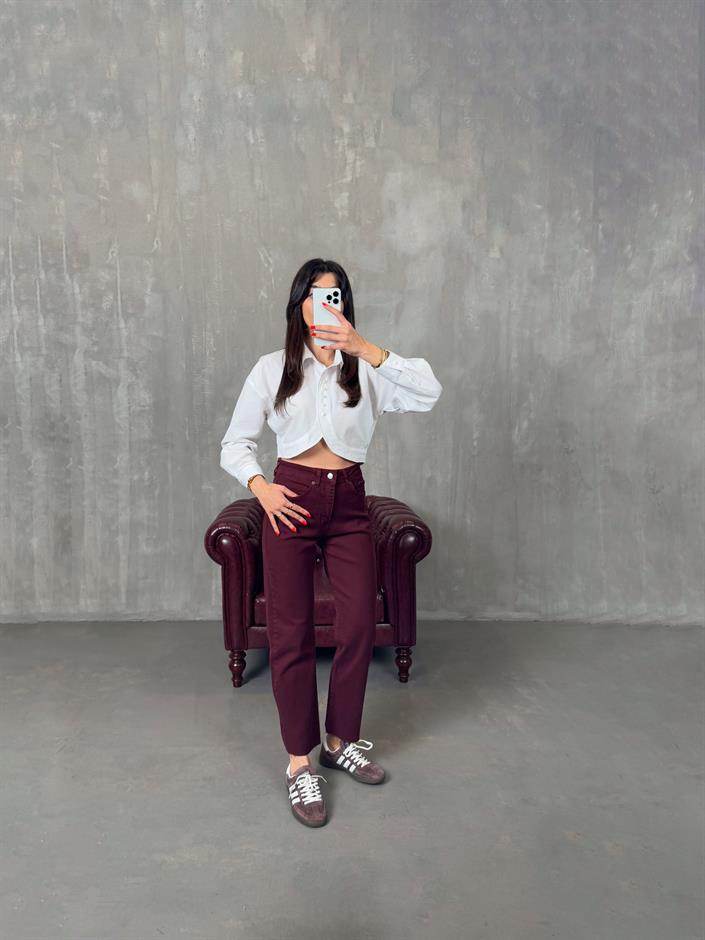 Rick Bordo ZR Kesik Paça Mom Jean