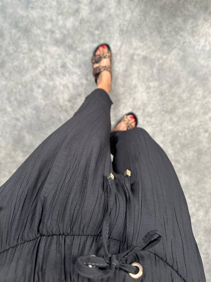 Solvit Siyah Havuç Model Rahat Pantolon