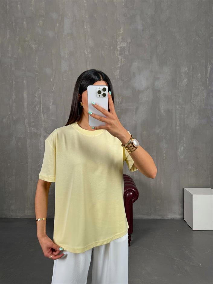 Sarı Bisiklet Yaka Tshirt Gaus00250