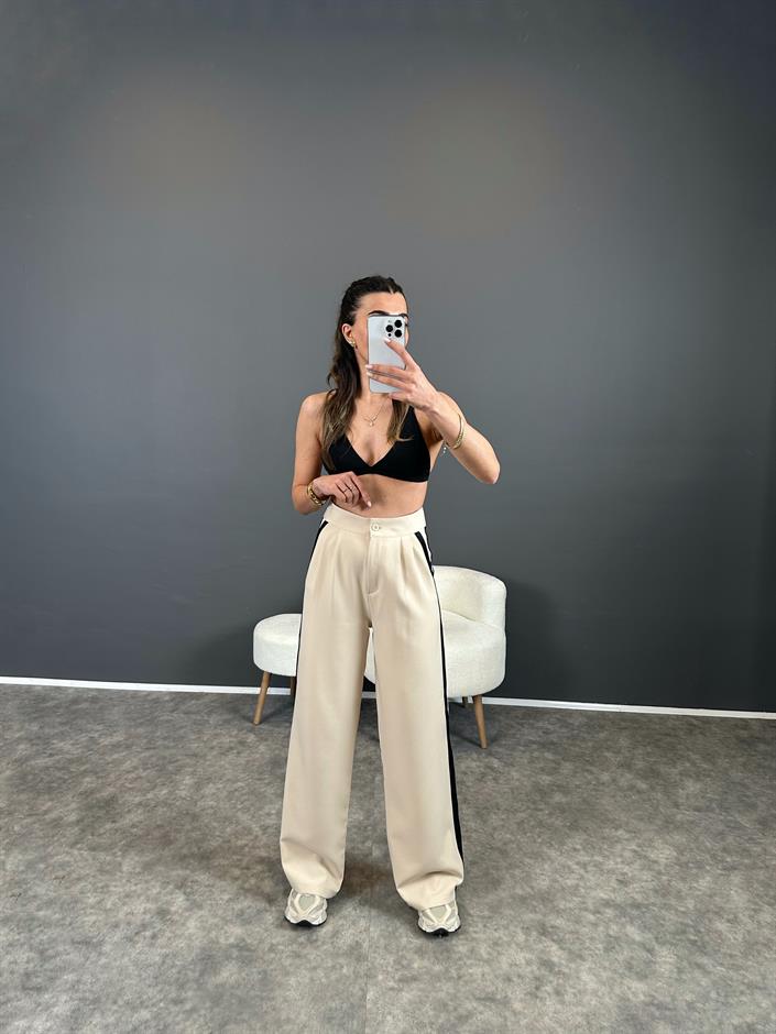 GK Taş Şeritli Palazzo Pantolon