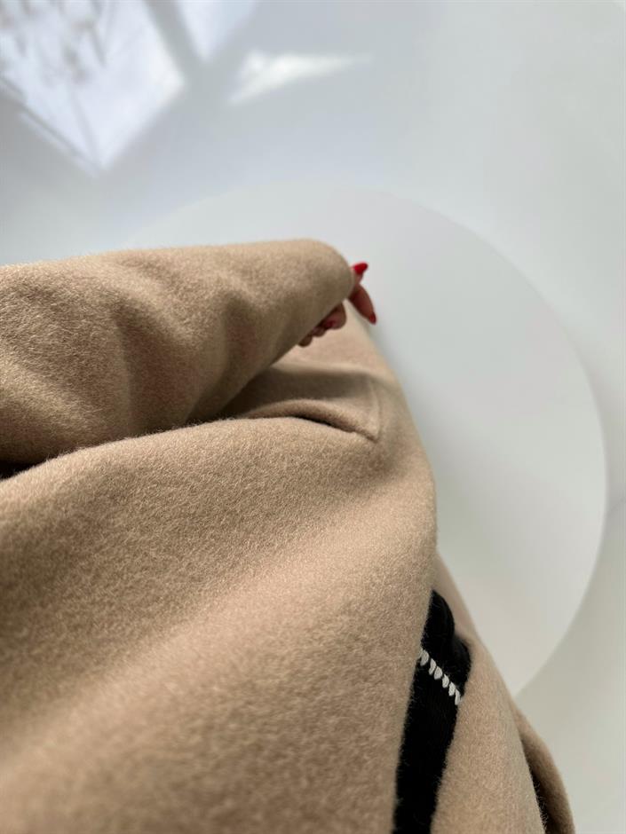 Açık Kahve İthal Kürk Kaban