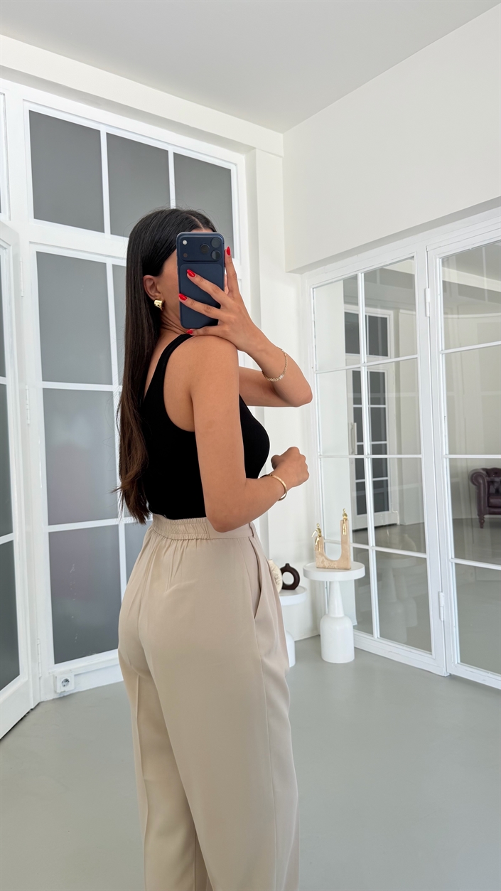 Taş Gold Düğmeli Tencel Pantolon GAUS-01844