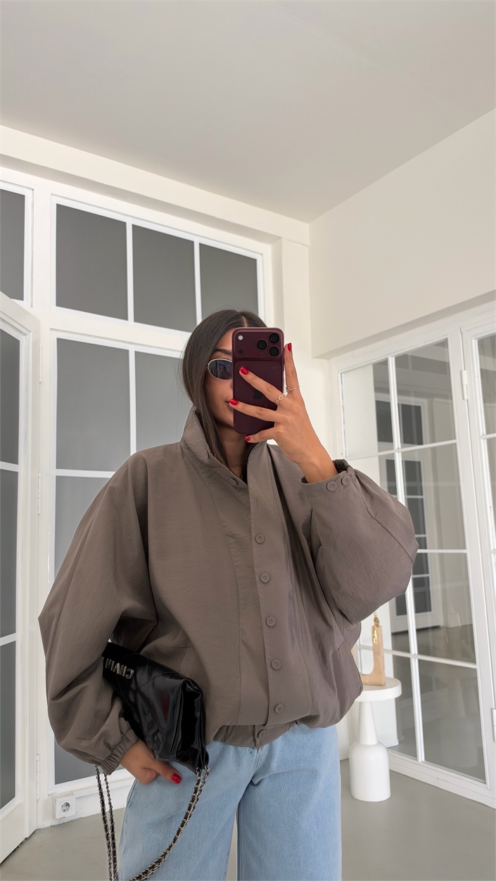 Vizon Yarasa Kol Bomber Ceket GAUS-02103