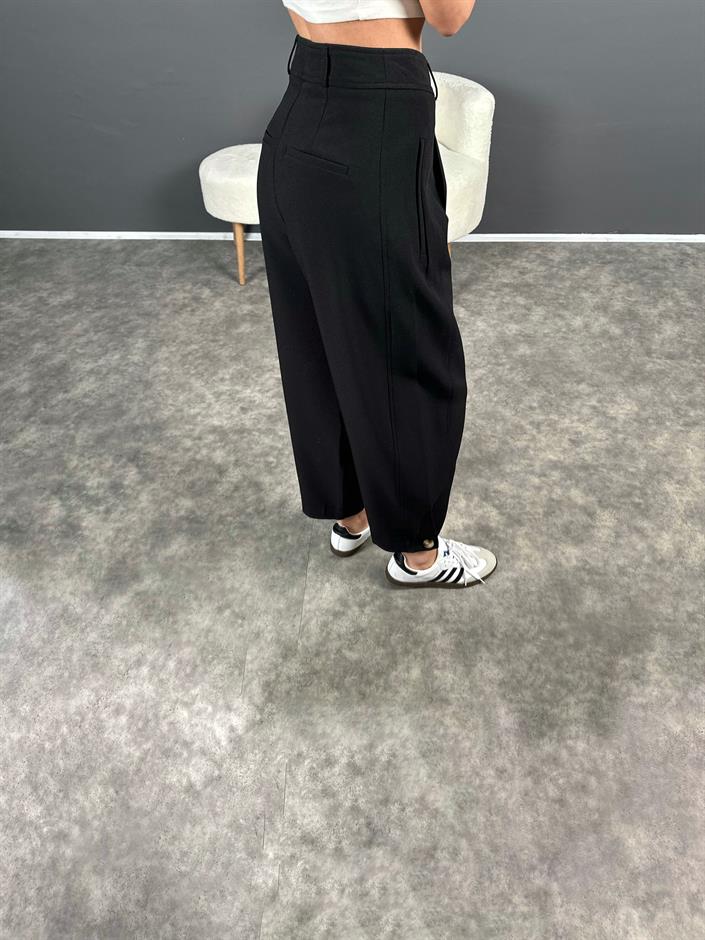 Julia Siyah Balon Şalvar Premium Pantolon 