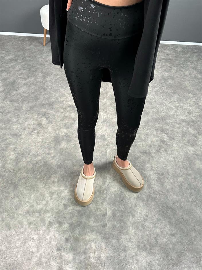 Siyah Yaldızlı Tayt