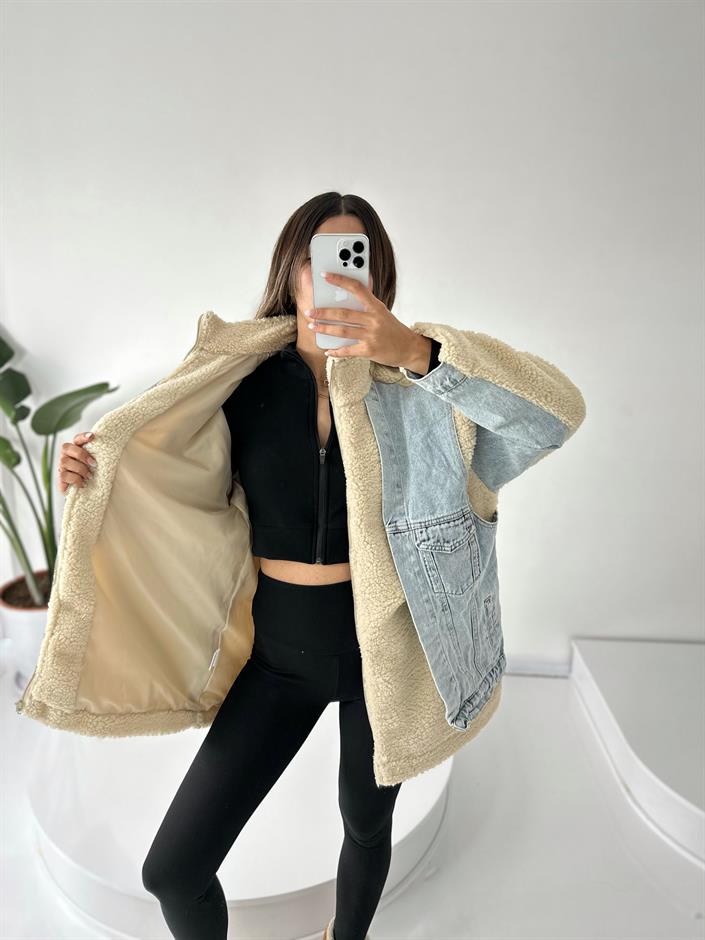 Alicia Denim Kürklü Mont