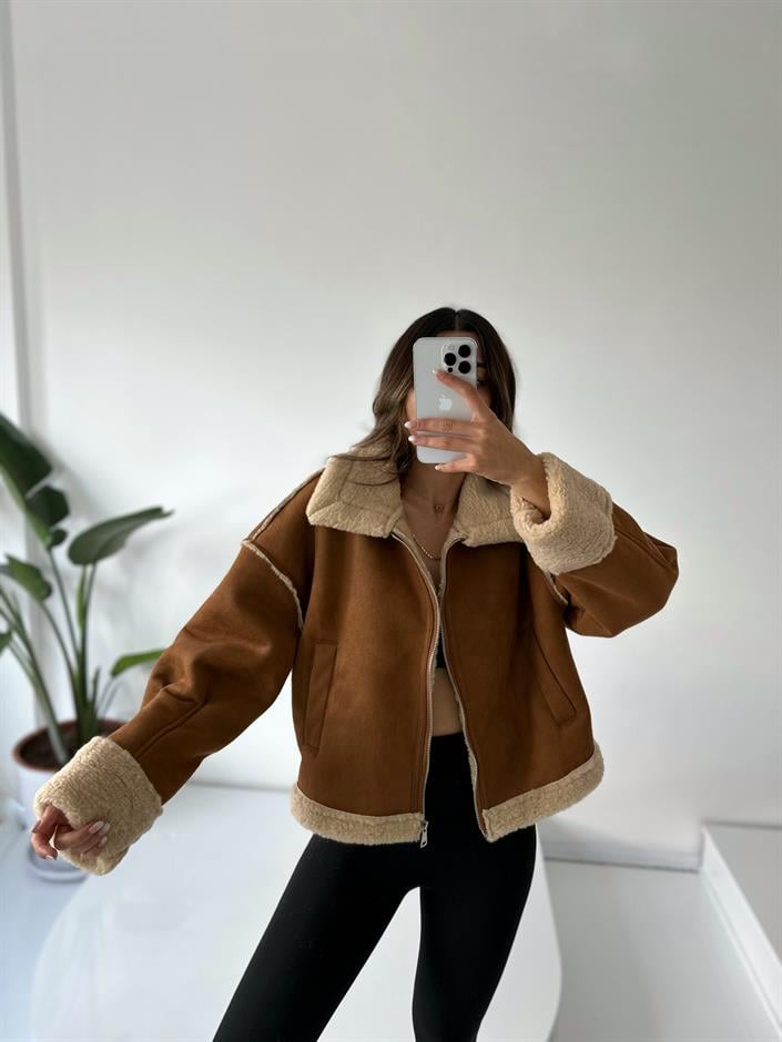 Aloha Camel İçi Kürklü Mont