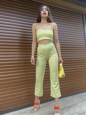 Amara Crop Pantolon Takım