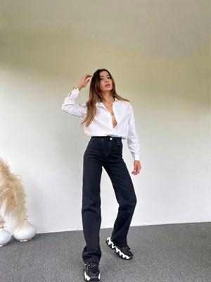 Antrasit Siyah Straight Jean 