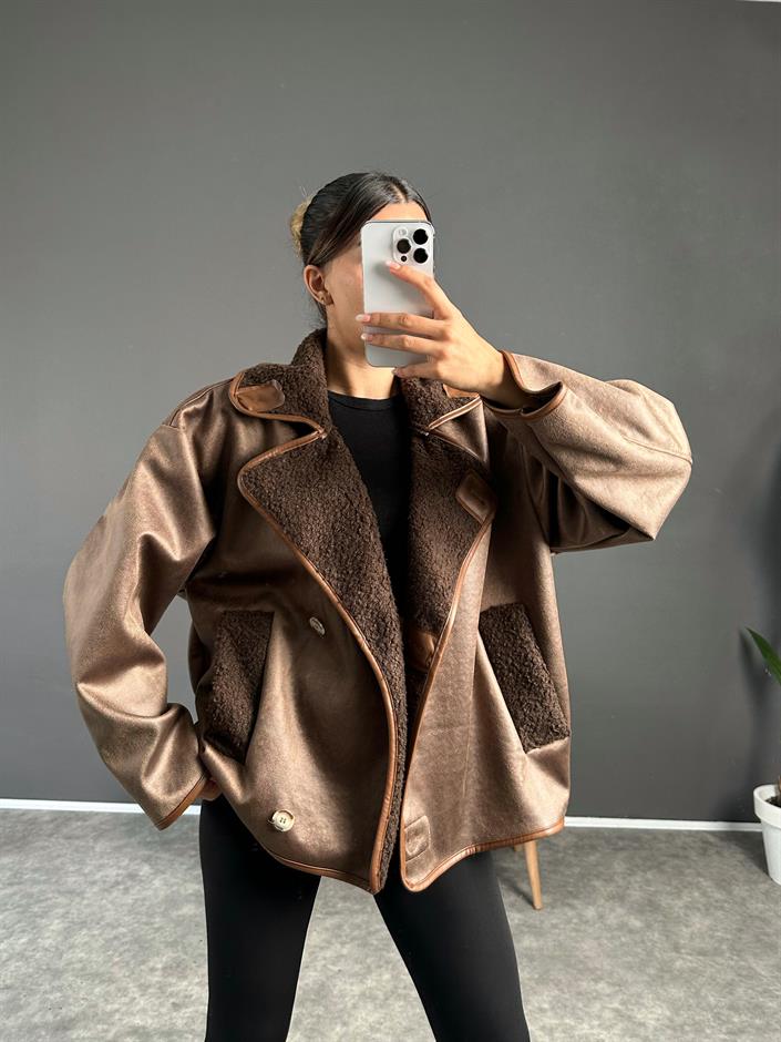 Aurora Kahve İçi Kürklü Ceket