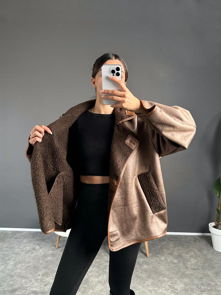 Aurora Kahve İçi Kürklü Ceket