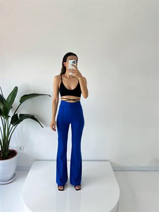 Aymila Mavi Çımalı İspanyol Pantolon