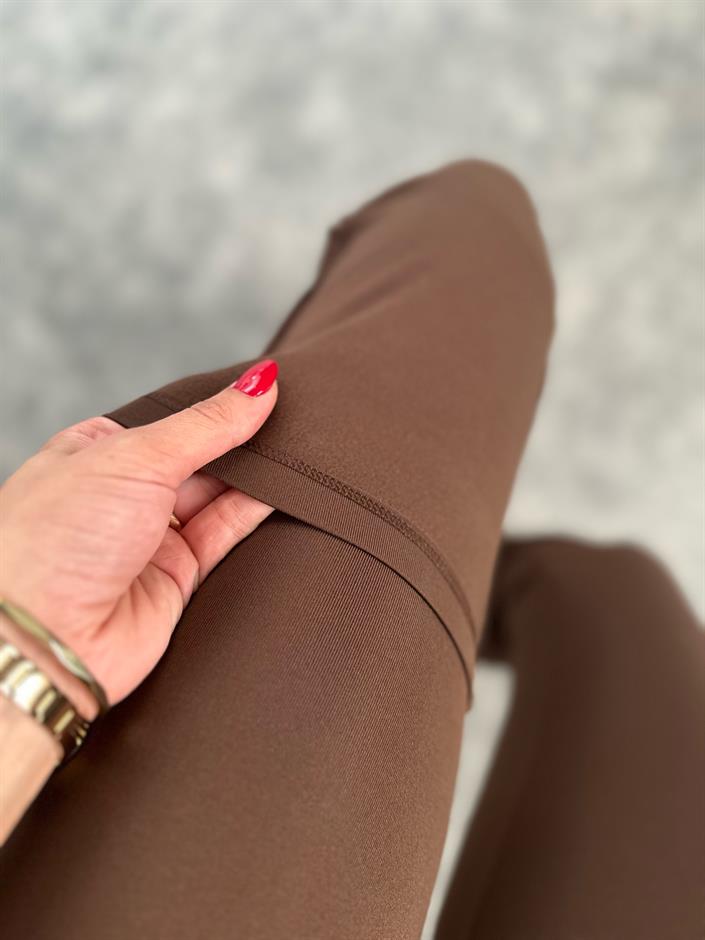 Kahverengi İspanyol Oysh Şardonlu Pantolon