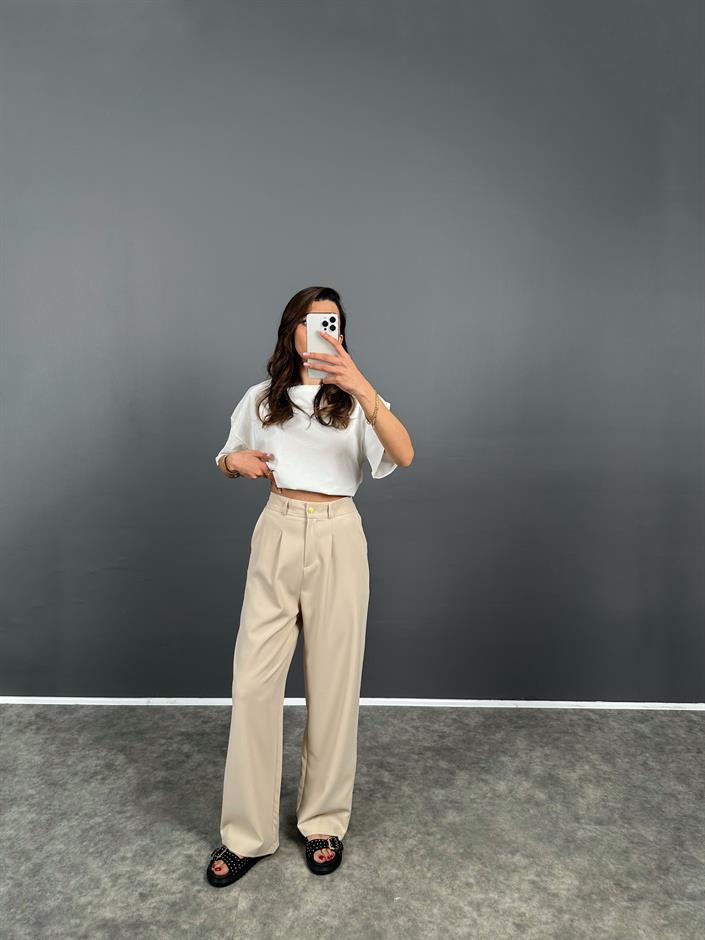 Taş GK Gold Düğmeli Beli Lastikli Pantolon