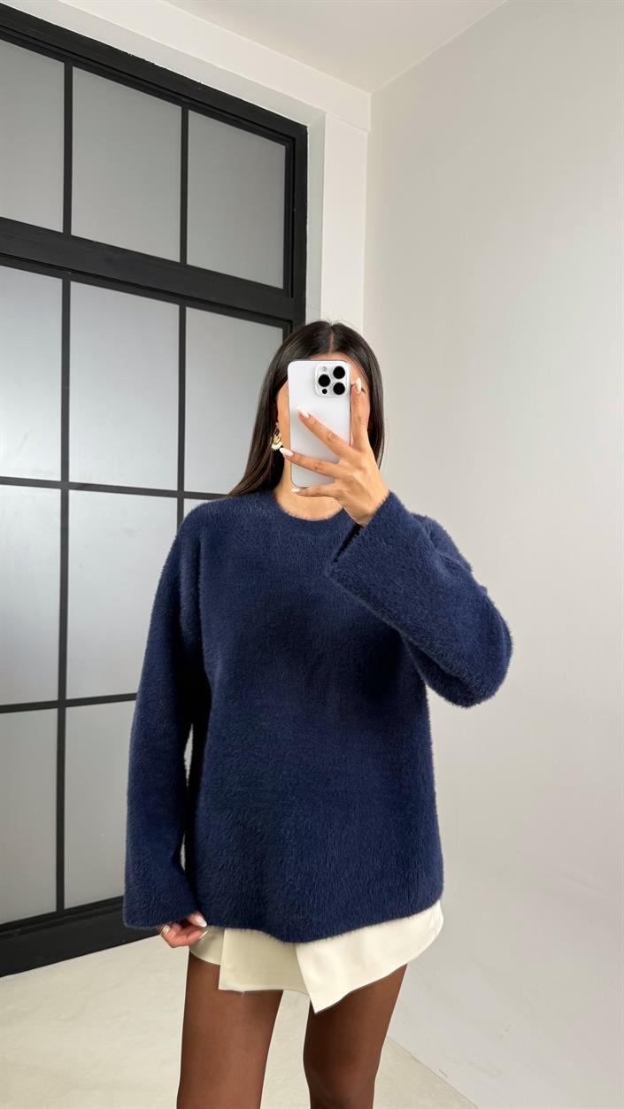 Lacivert Yumuşak Dokulu Triko Kazak GAUS-00508