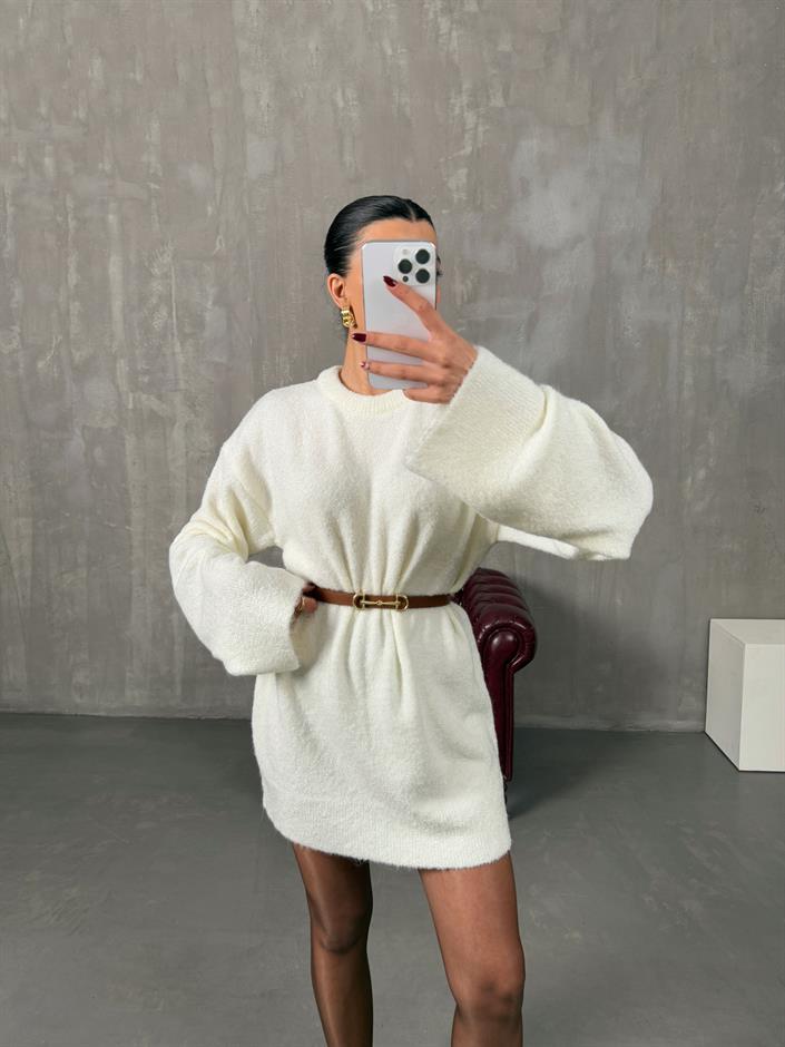 Arow Ekru Triko Oversize Kazak