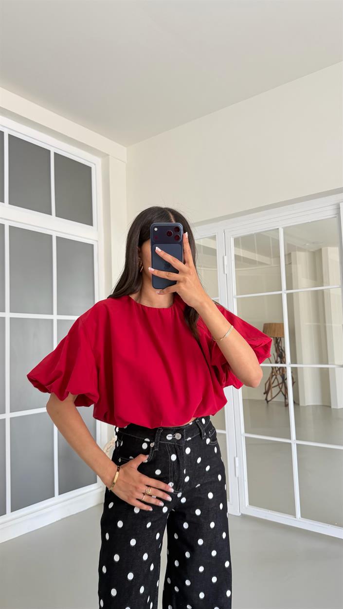 Kırmızı Balon Model Bluz GAUS-01643