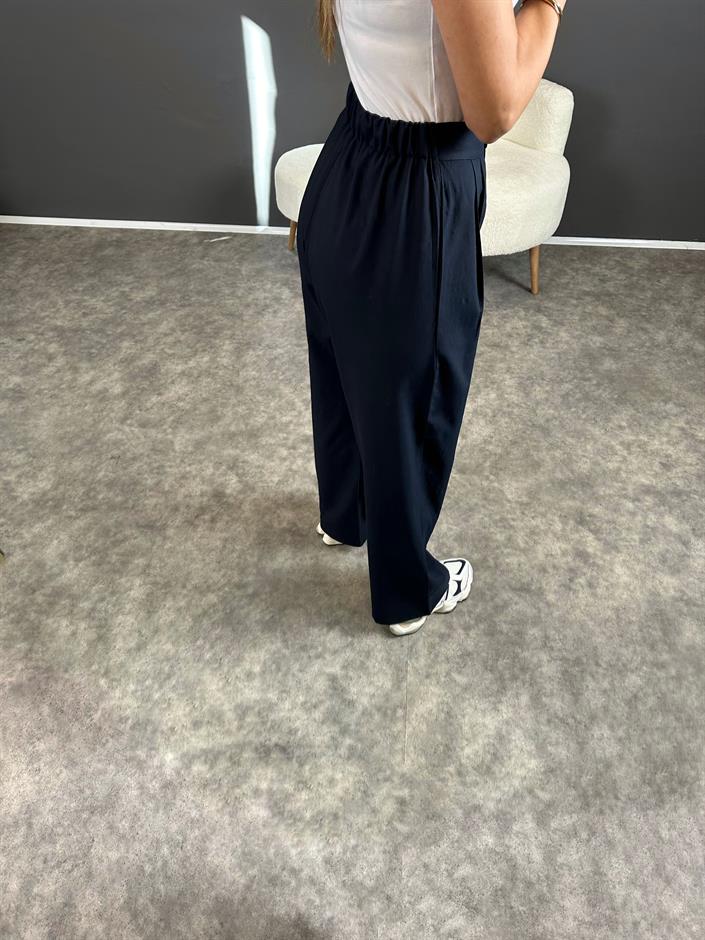 Pascal Lacivert Beli Lastikli Pantolon