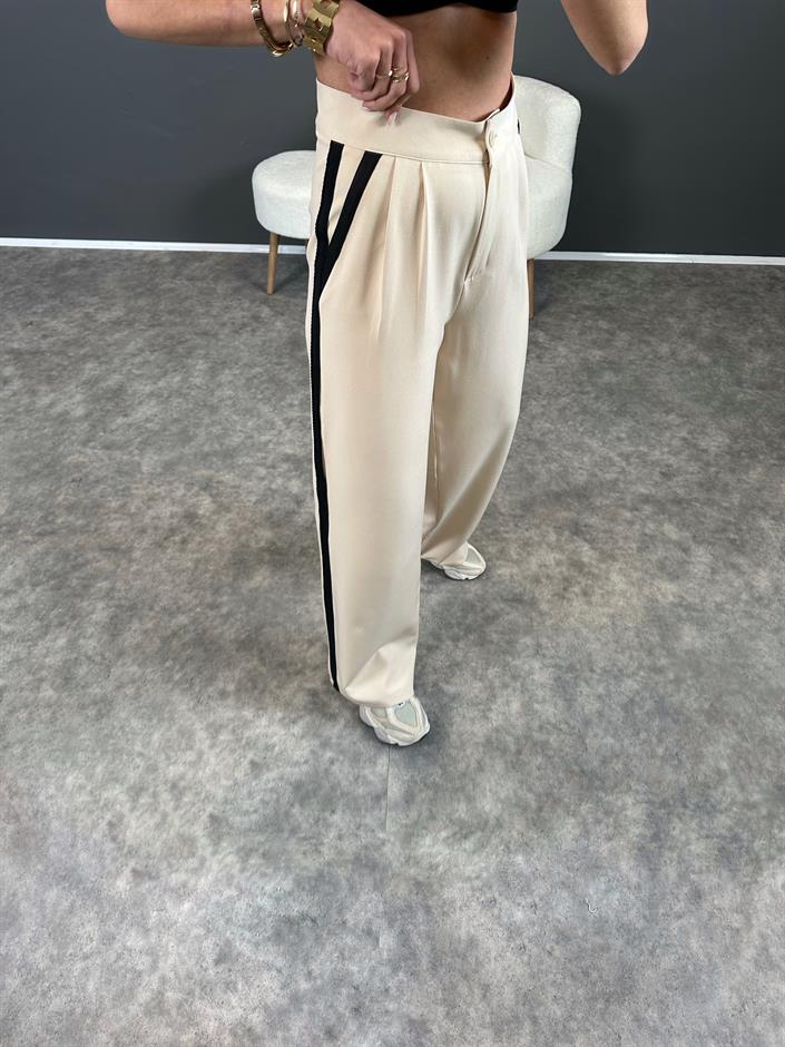 GK Taş Şeritli Palazzo Pantolon