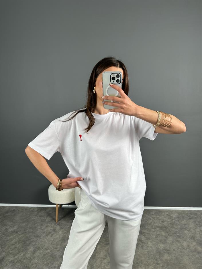 Beyaz Oversize A Tshirt