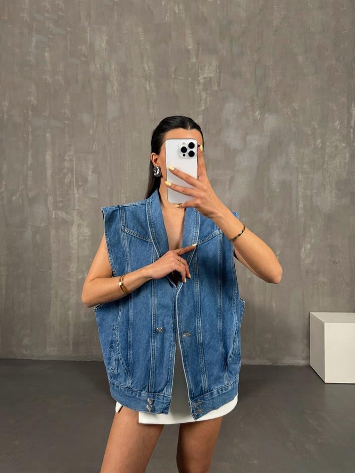 Mavi Denim Yelek Gaus00109