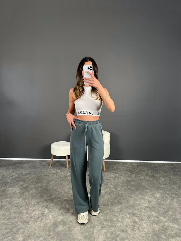 Oys Yeşil  Modal Palazzo Pantolon