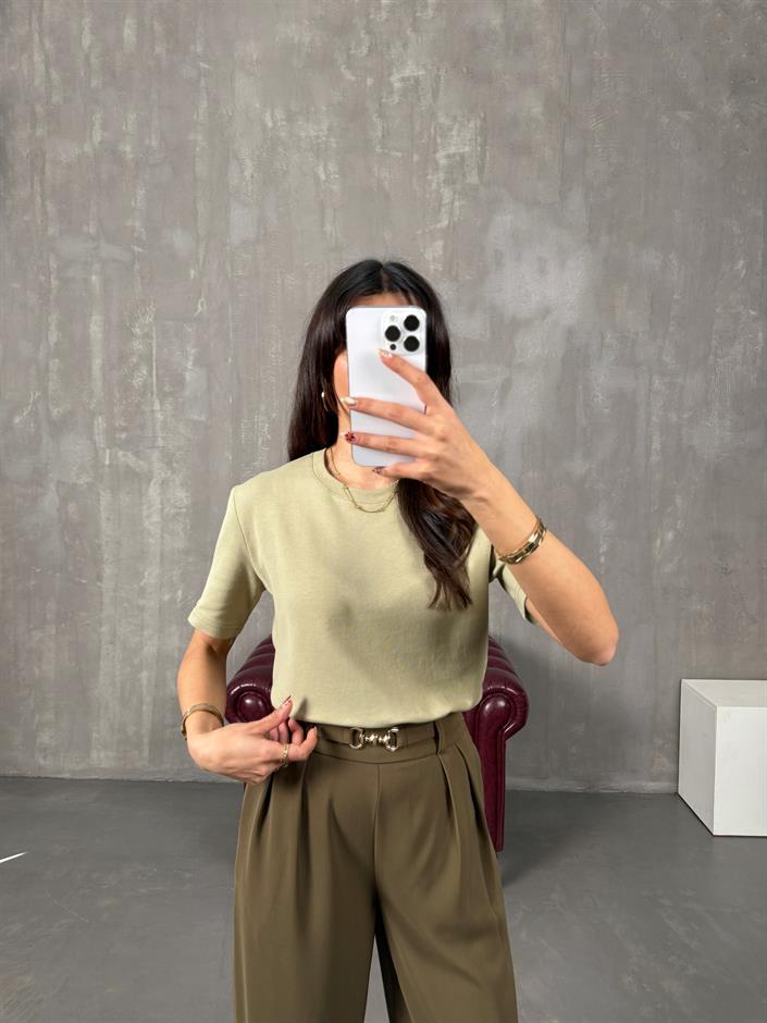 Pube Haki Bisiklet Yaka Basic Tshirt