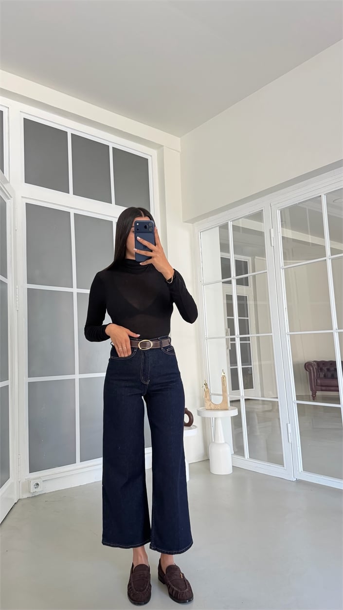 Lacivert ZR Model Kemerli Jean GAUS-02071