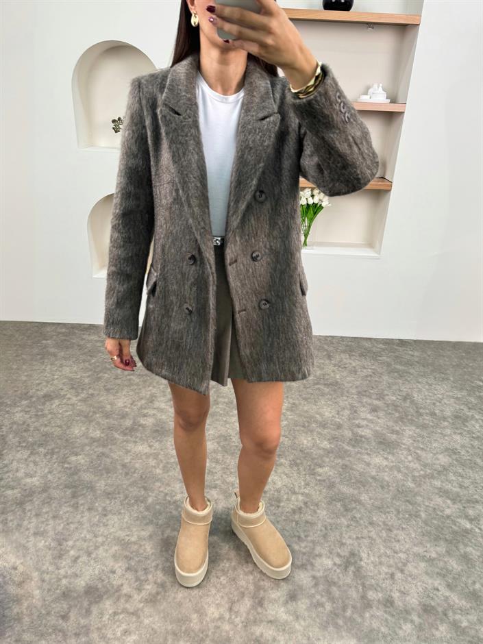 Doca Vizon Sakallı Astarlı Premium Kaşe Ceket