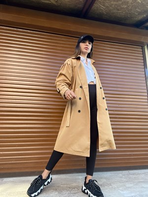 Balon Kol Camel Trençkot