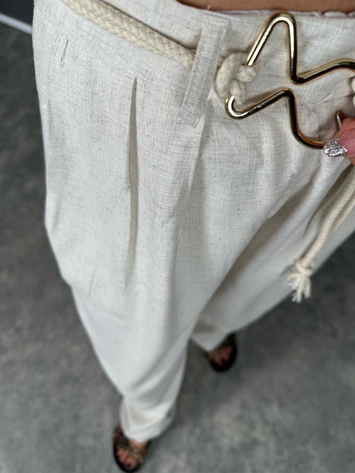 RYN Premium Keten Kemerli Pantolon 