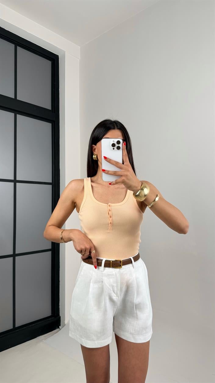 Somon Önden Düğmeli Basic Atlet Gaus00498