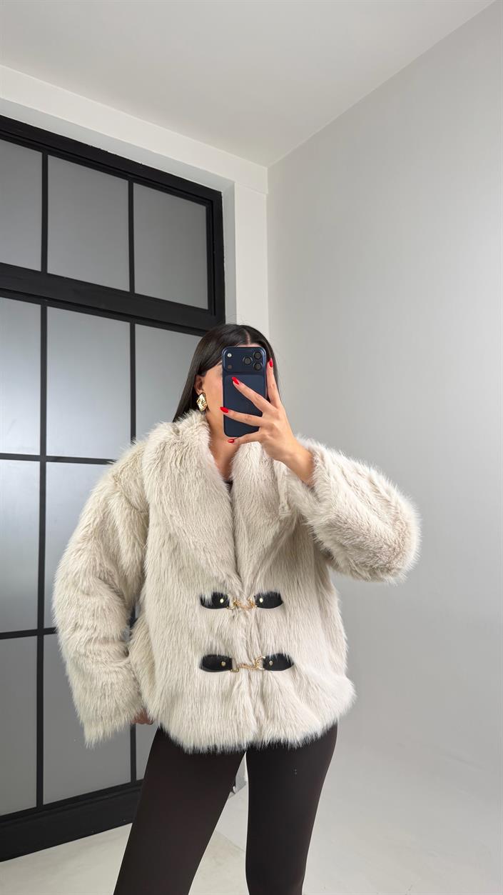 Taş Astarlı Tokalı Premium Kürk GAUS-00867