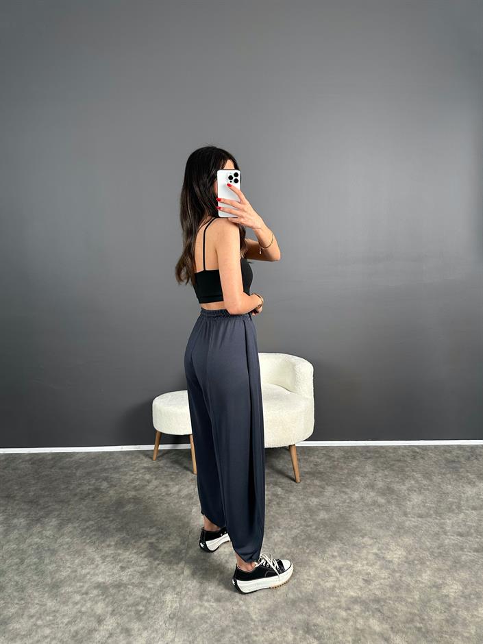 Antrasit Pike Modal Kumaş Şalvar Pantolon