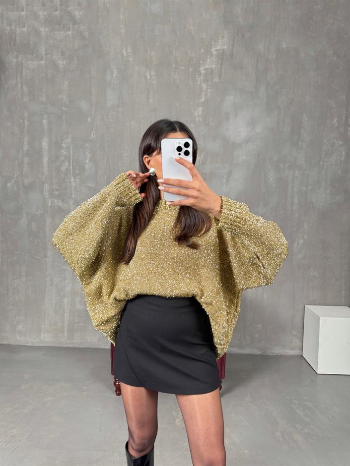 Holis Gold Simli Oversize Kazak
