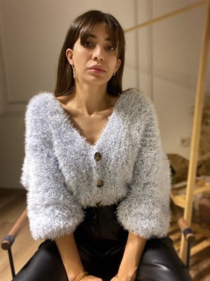 Bebek Mavisi Hırka 