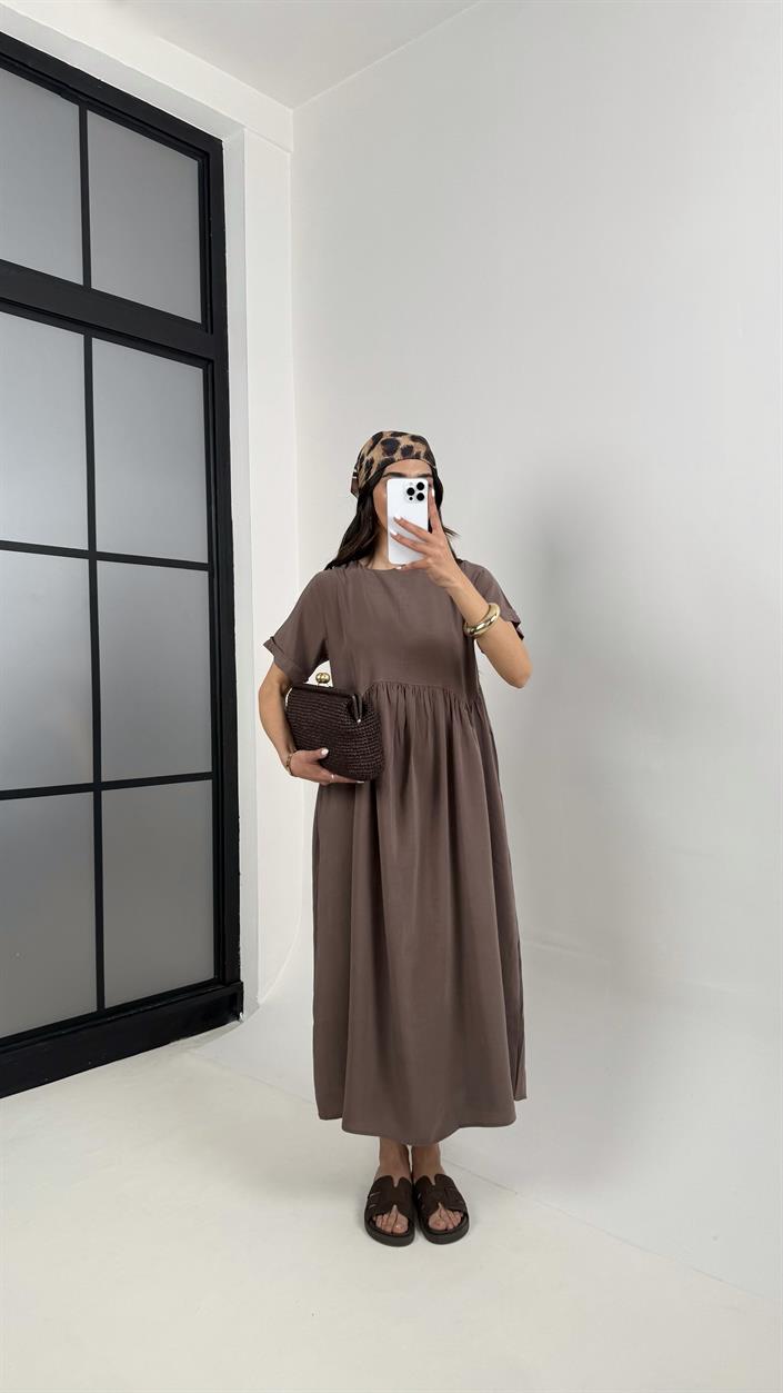 Vizon Altı Balon Tencel Pinterest Elbise Gaus00388